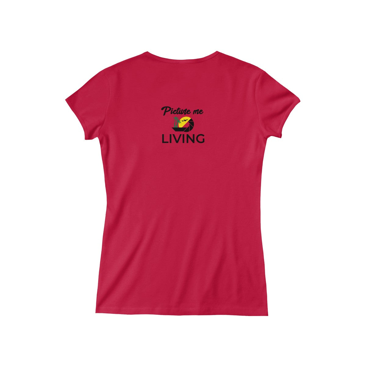 Women's "Vacay Mode" V-Neck Tee (Color Logo)