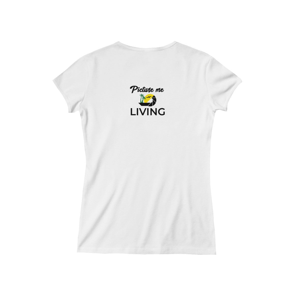 Women's "Vacay Mode" V-Neck Tee (Color Logo)